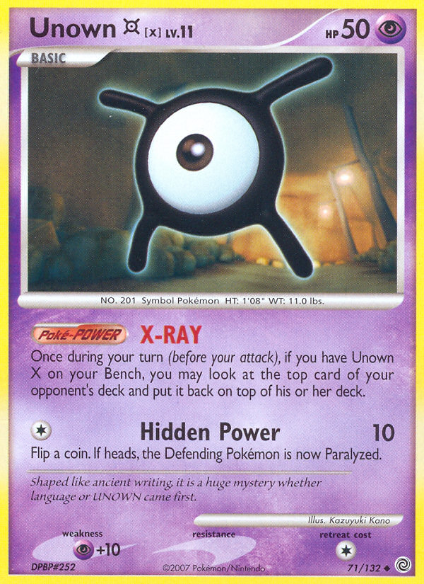 Unown [X] — Secret Wonders #71/132