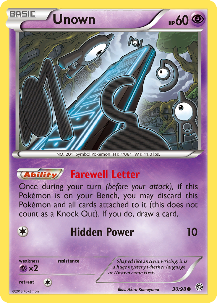 Unown — XY - Ancient Origins #30/98