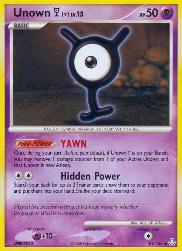 Unown (Y) — Legends Awakened #81/146