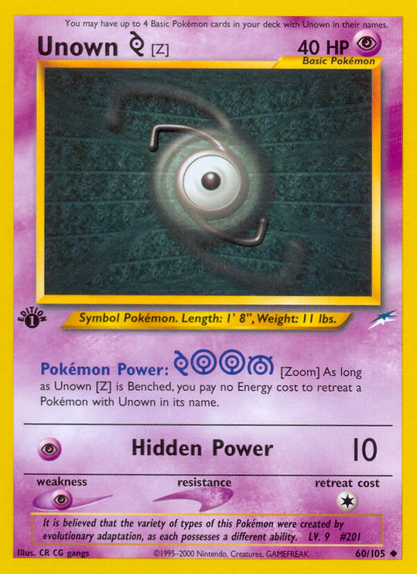 Unown [Z] — Neo Destiny #060/105