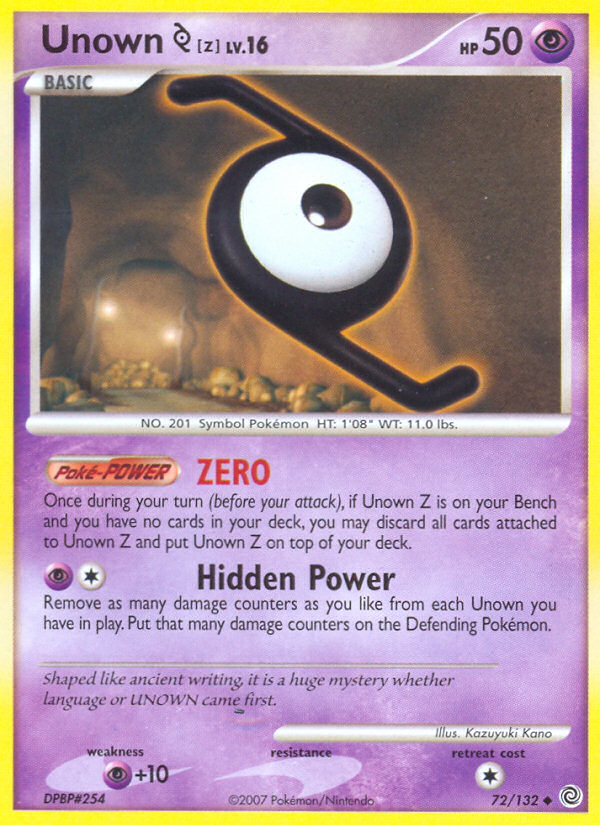 Unown [Z] — Secret Wonders #72/132