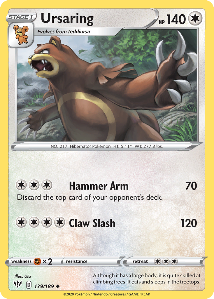 Ursaring — SWSH03: Darkness Ablaze #139/189