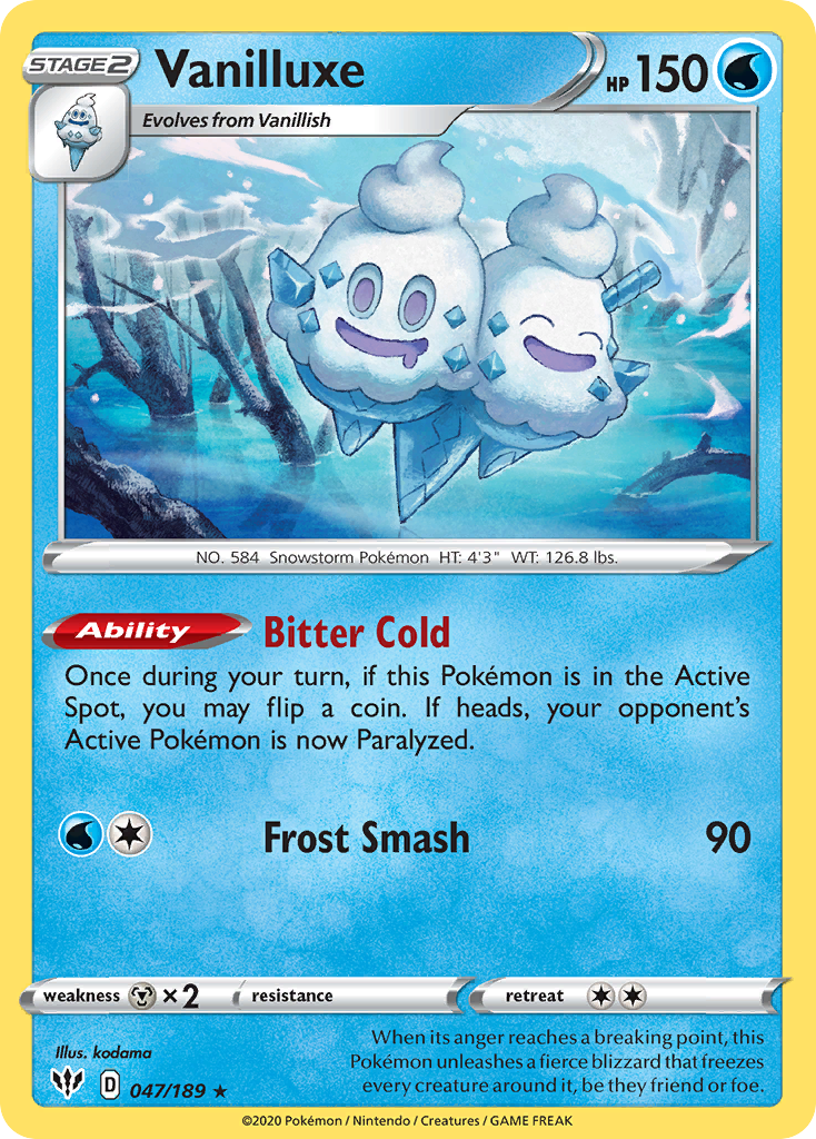 Vanilluxe — SWSH03: Darkness Ablaze #047/189