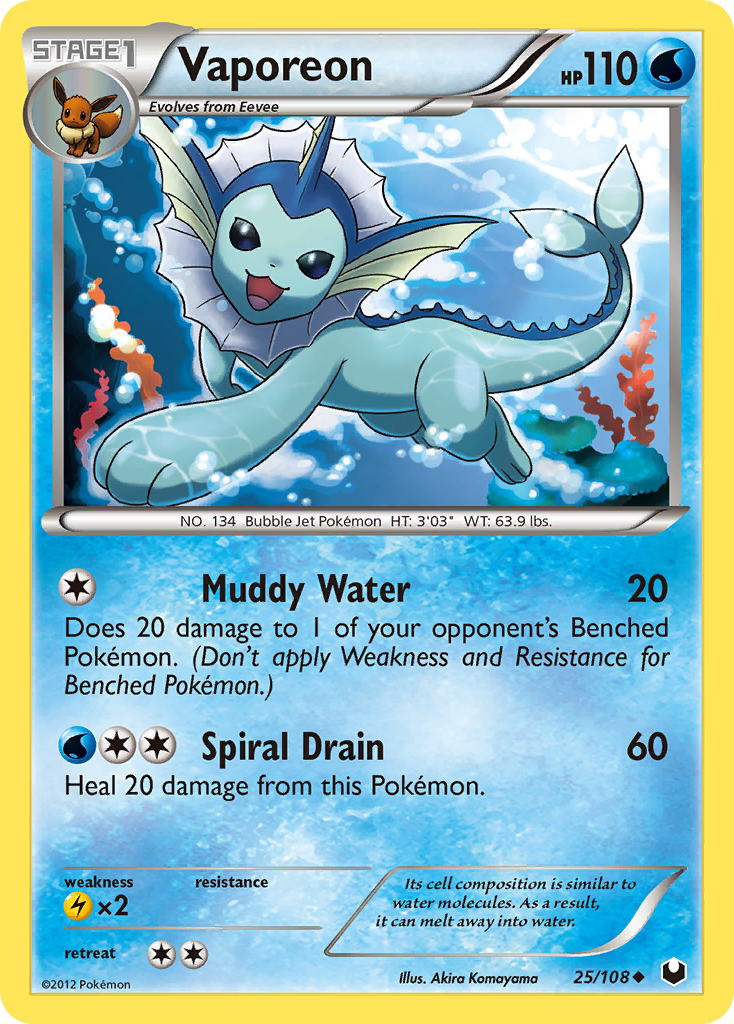 Vaporeon — Dark Explorers #25/108
