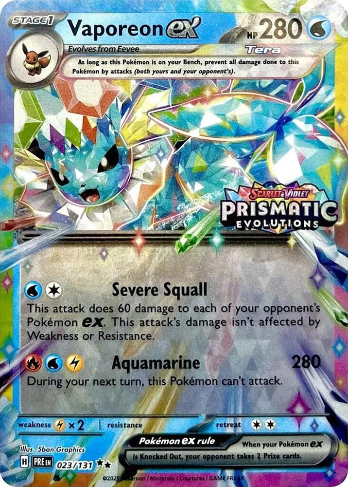 Vaporeon ex — Miscellaneous Cards & Products #023/131
