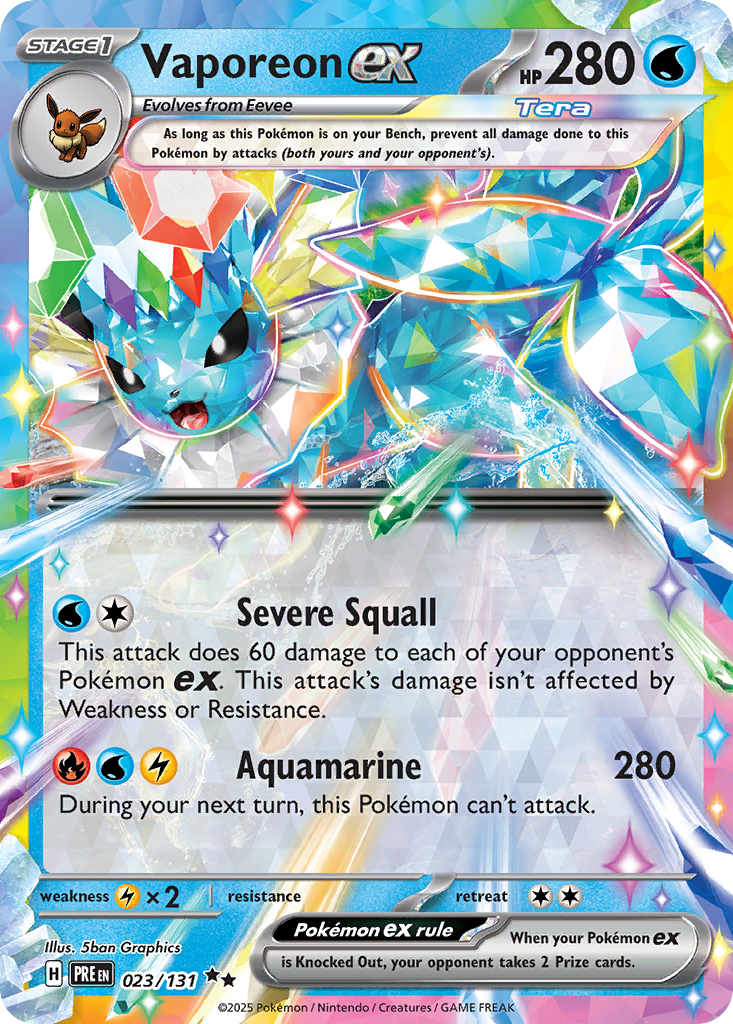 Vaporeon ex — SV: Prismatic Evolutions #023/131