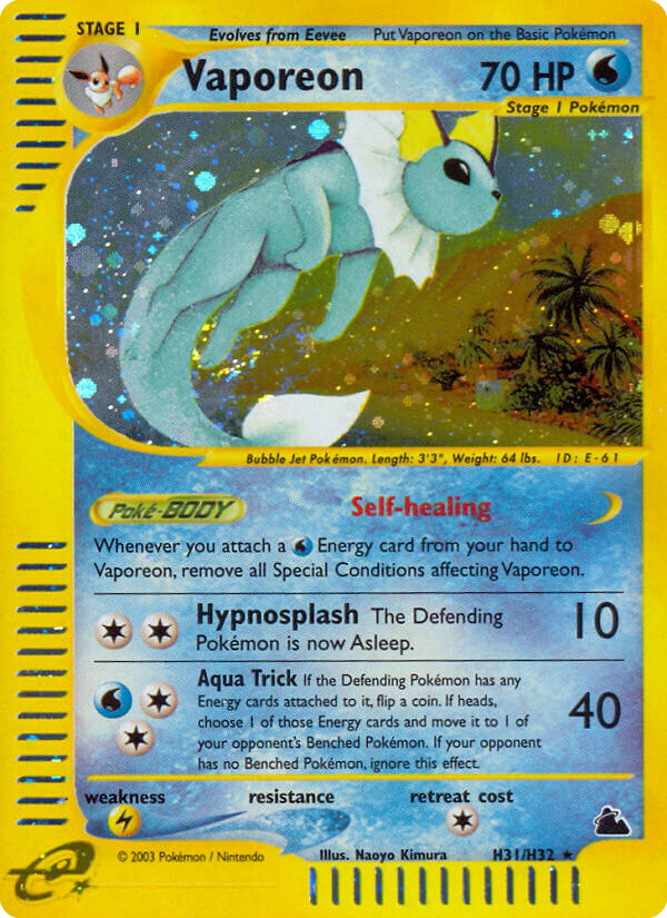 Vaporeon (H31) — Skyridge #H31/H32