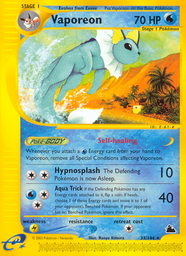 Vaporeon — Skyridge #033/144