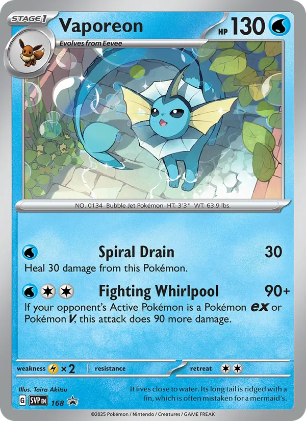 Vaporeon — SV: Scarlet & Violet Promo Cards #168