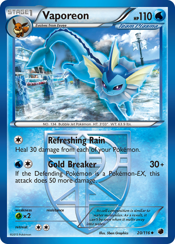 Vaporeon (Team Plasma) — Plasma Freeze #20/116