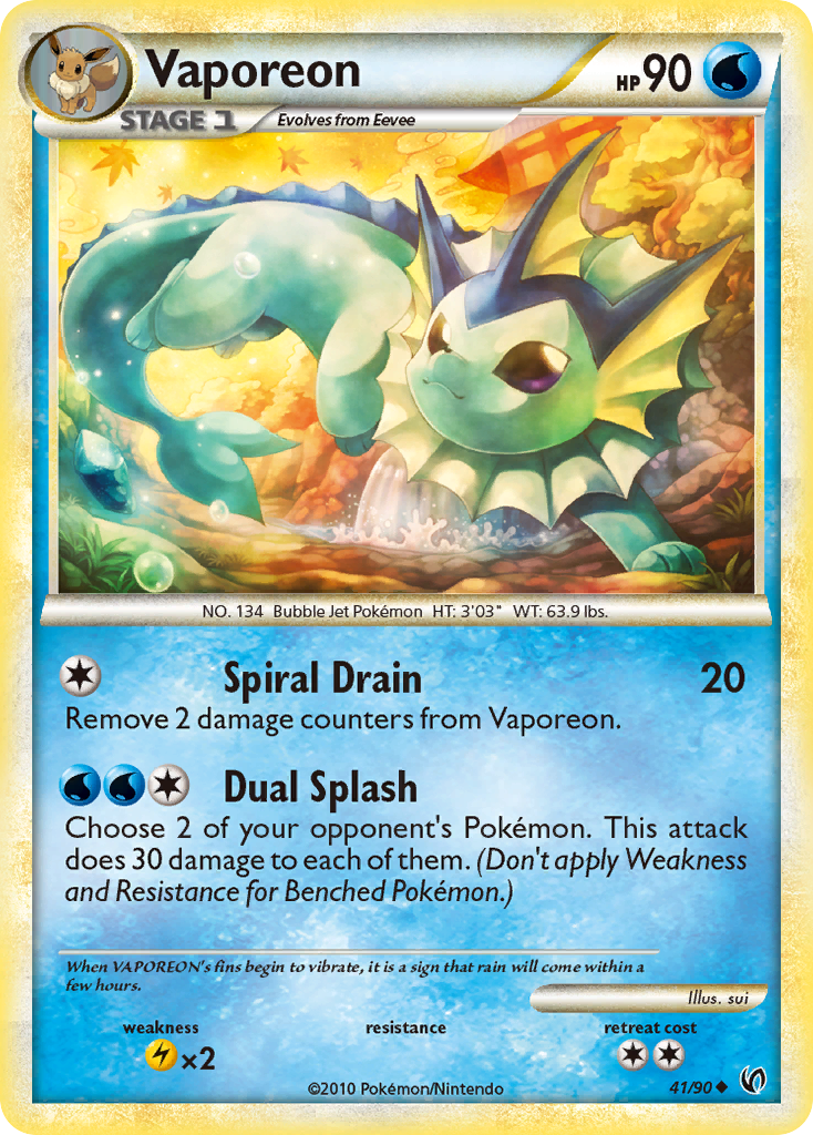 Vaporeon — Undaunted #41/90