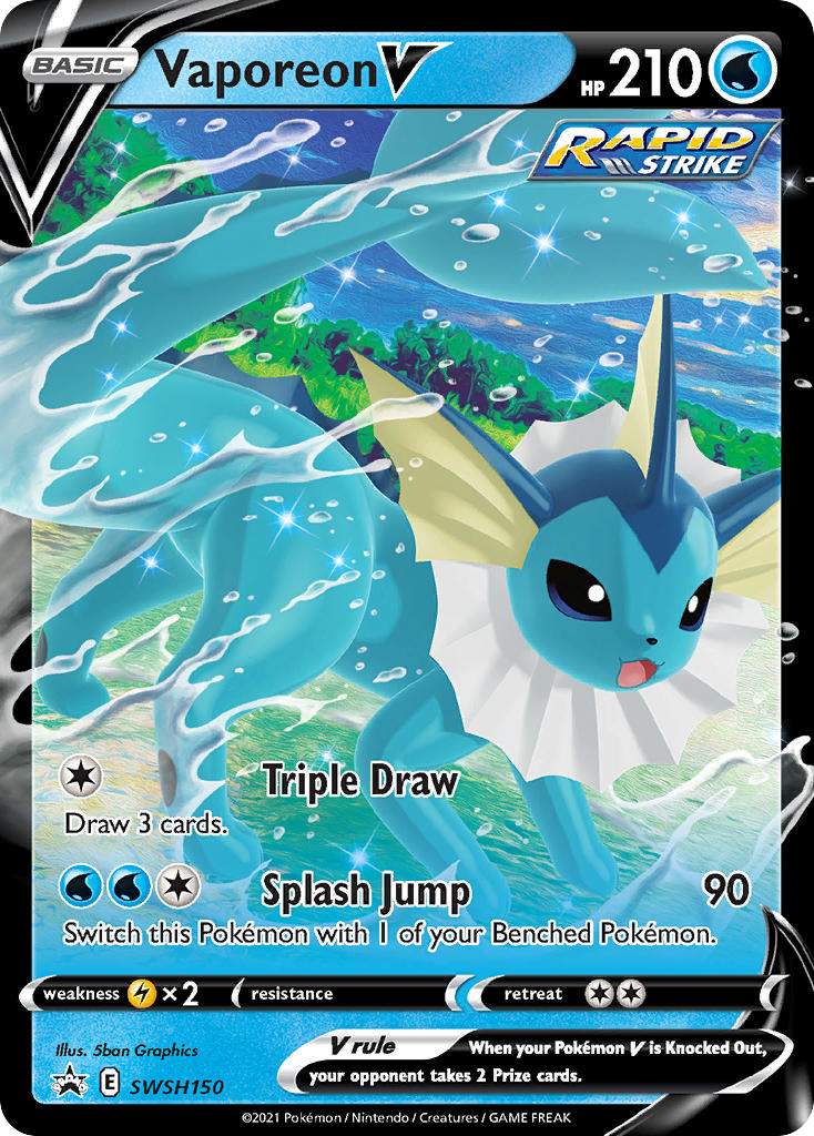 Vaporeon V — Prize Pack Series Cards #SWSH150