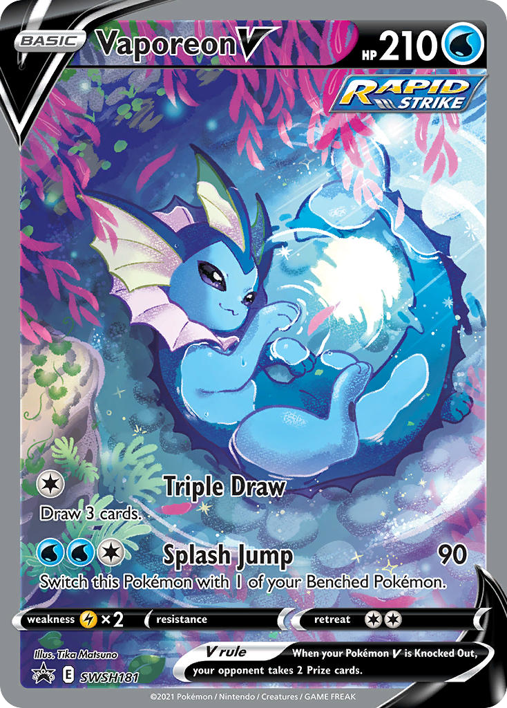 Vaporeon V — SWSH: Sword & Shield Promo Cards #SWSH181