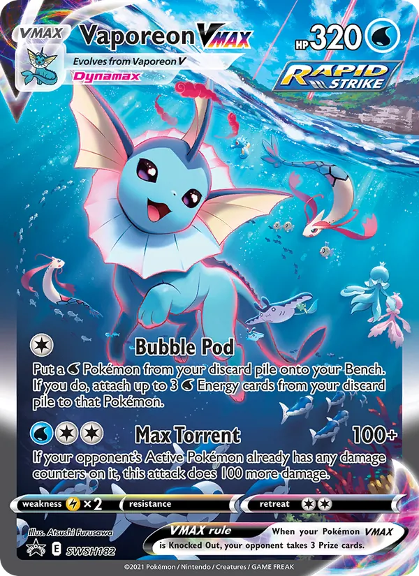 Vaporeon VMAX — Jumbo Cards #SWSH182