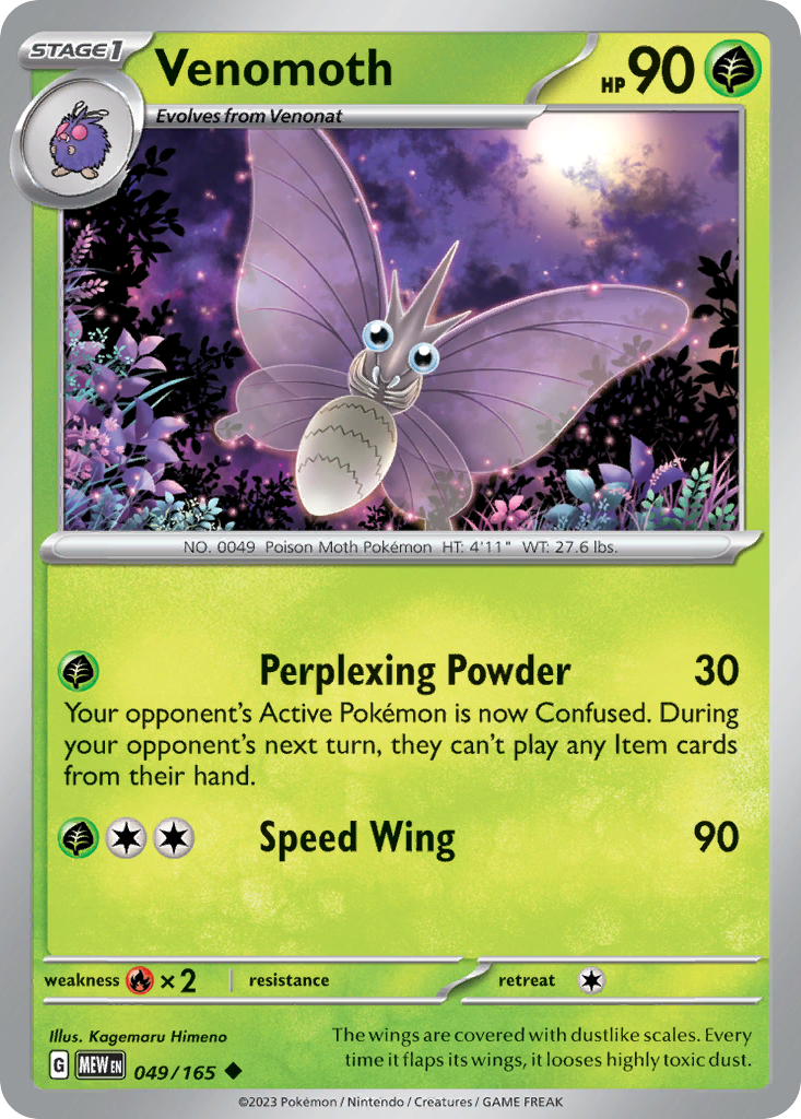Venomoth — SV: Scarlet & Violet 151 #049/165