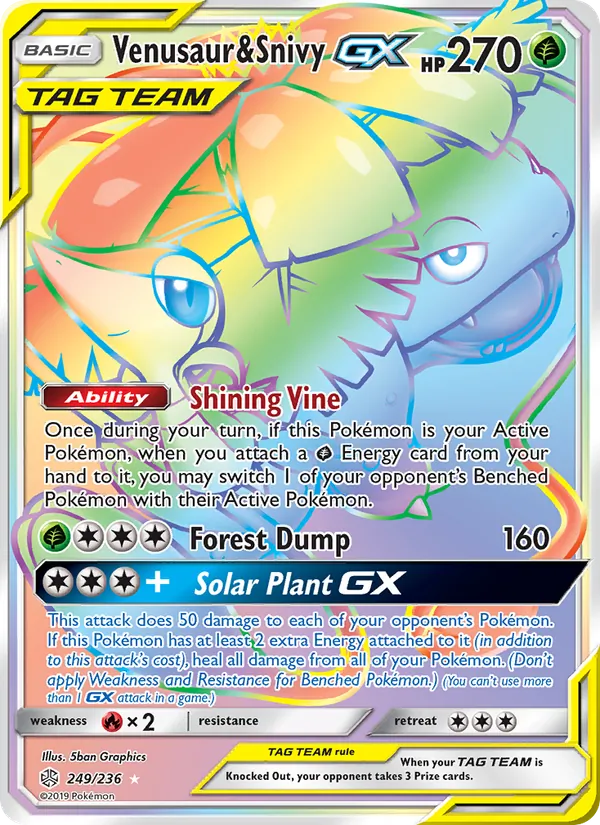 Venusaur & Snivy GX (Secret)