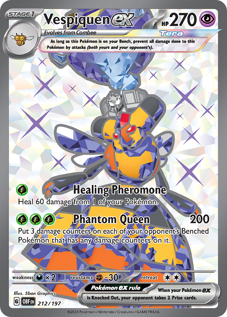 Vespiquen ex — SV03: Obsidian Flames #212/197