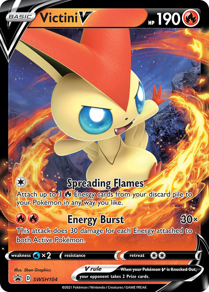 Victini V — SWSH: Sword & Shield Promo Cards #SWSH104