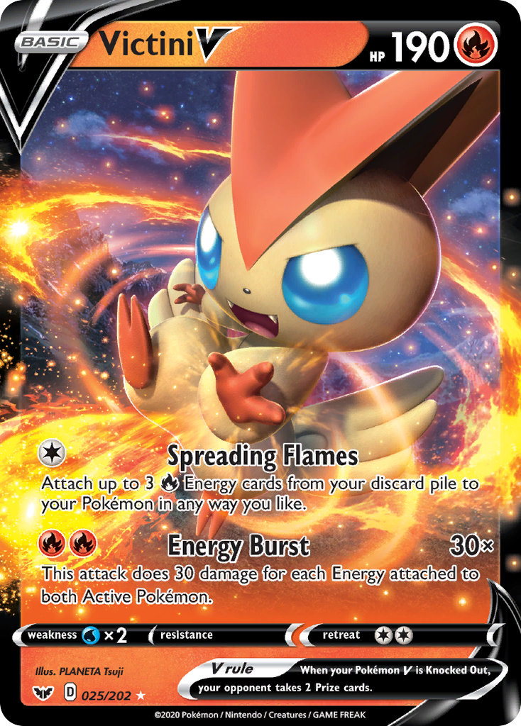 Victini V — SWSH01: Sword & Shield Base Set #025/202