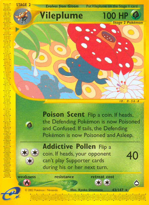 Vileplume — Aquapolis #043/147