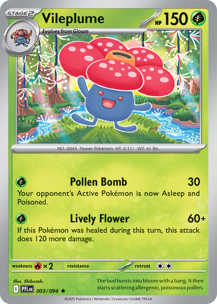 Vileplume — ME02: Phantasmal Flames #003/094
