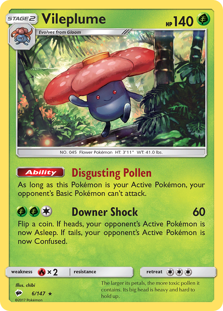 Vileplume — SM - Burning Shadows #6/147