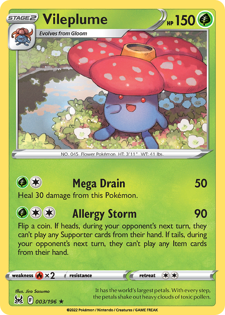 Vileplume — SWSH11: Lost Origin #003/196