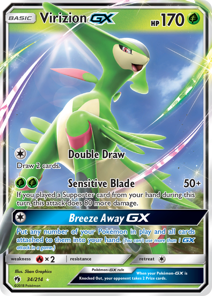 Virizion GX — SM - Lost Thunder #34/214
