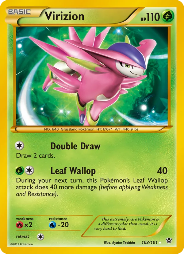 Virizion (Secret) — Plasma Blast #103/101