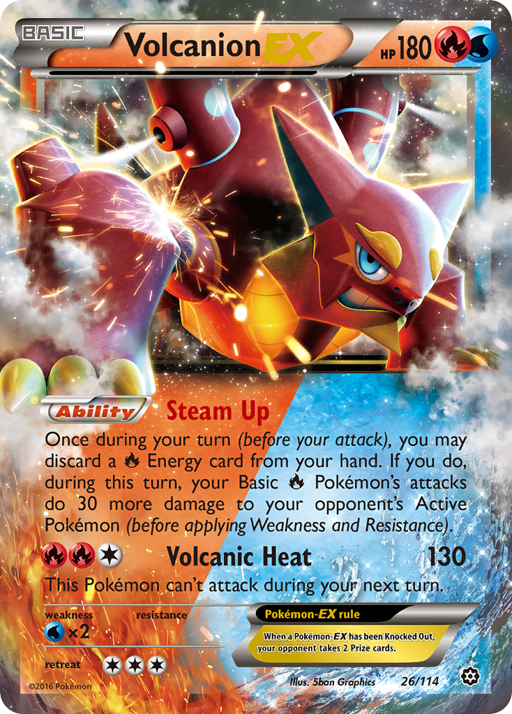 Volcanion EX — XY - Steam Siege #26/114