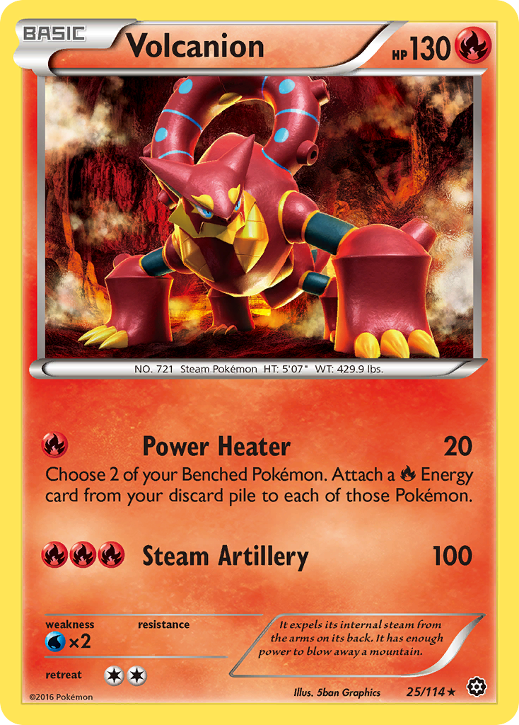 Volcanion — XY - Steam Siege #25/114