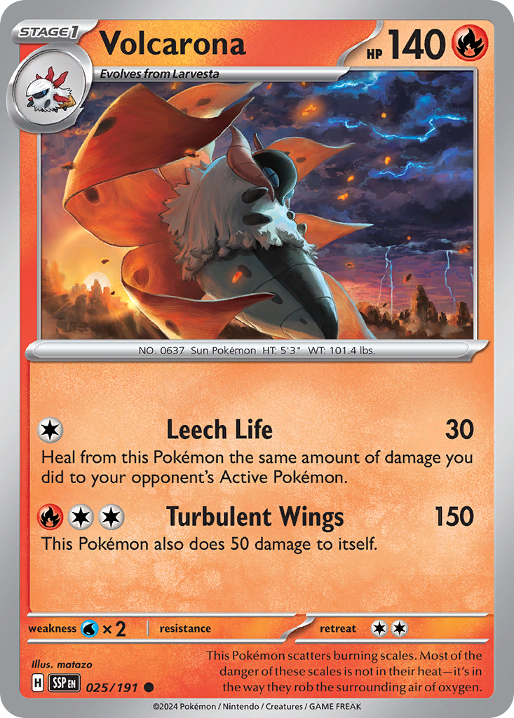 Volcarona — SV08: Surging Sparks #025/191