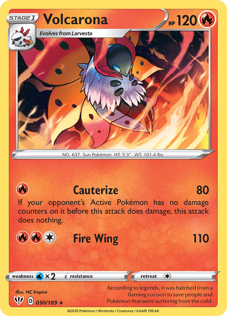 Volcarona — SWSH03: Darkness Ablaze #030/189