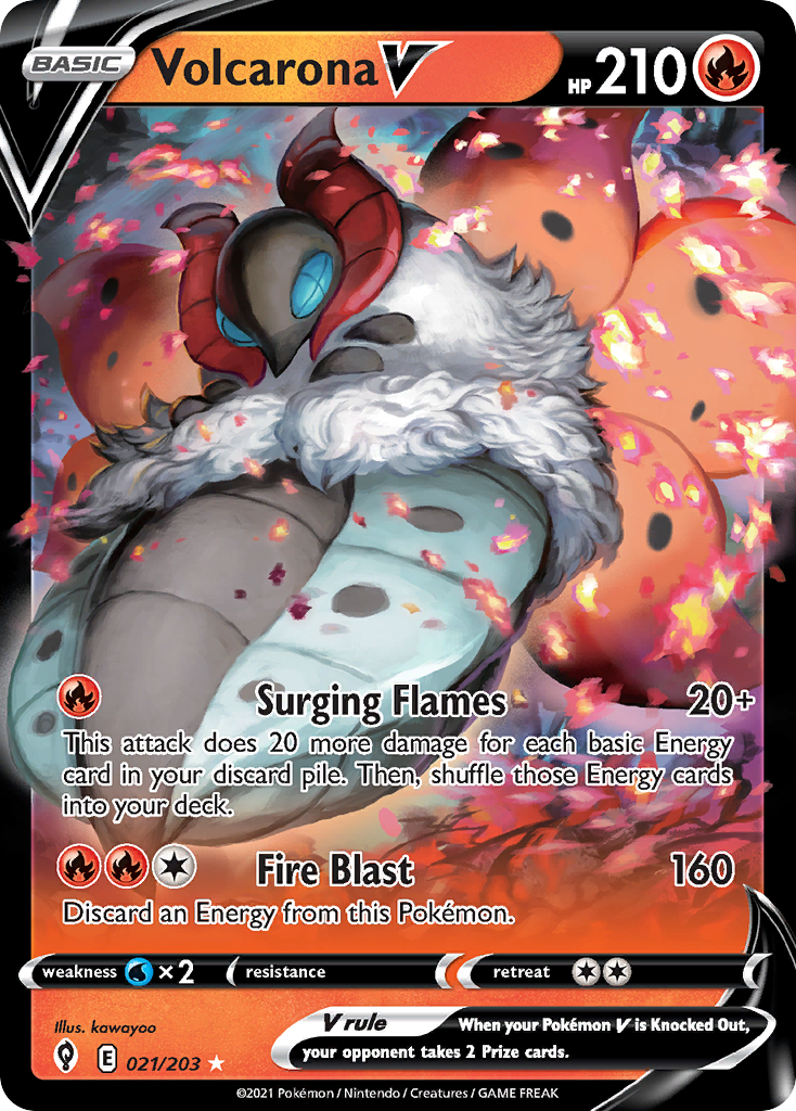 Volcarona V — SWSH07: Evolving Skies #021/203