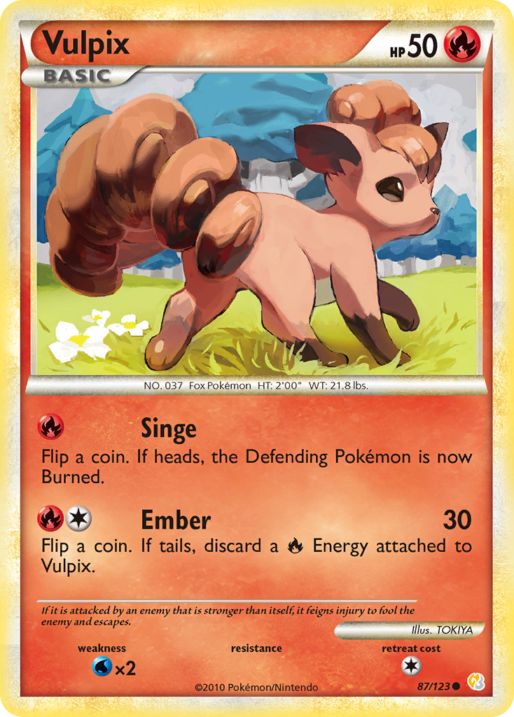 Vulpix — HeartGold SoulSilver #87/123