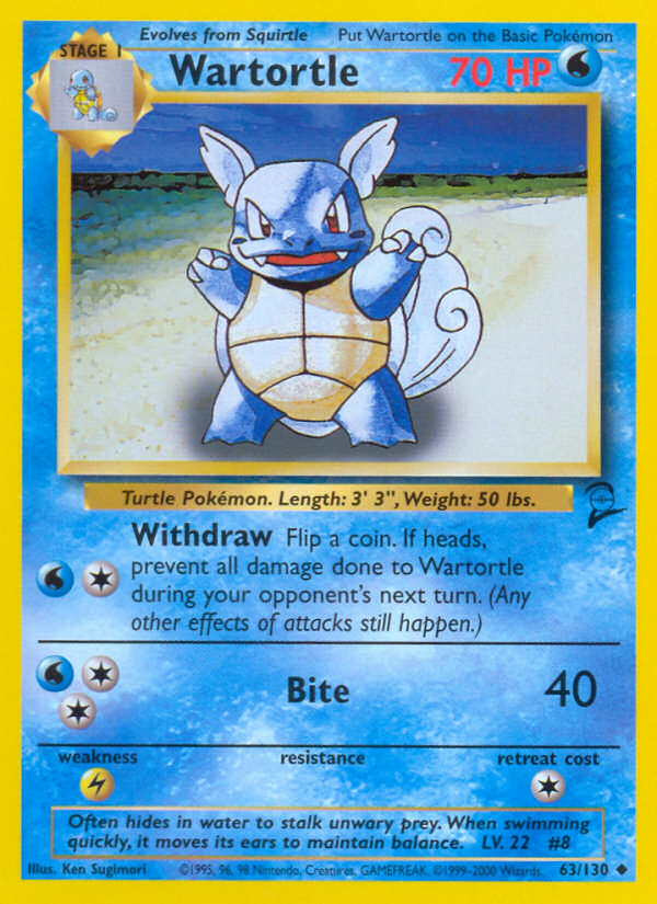 Wartortle — Base Set 2 #063/130