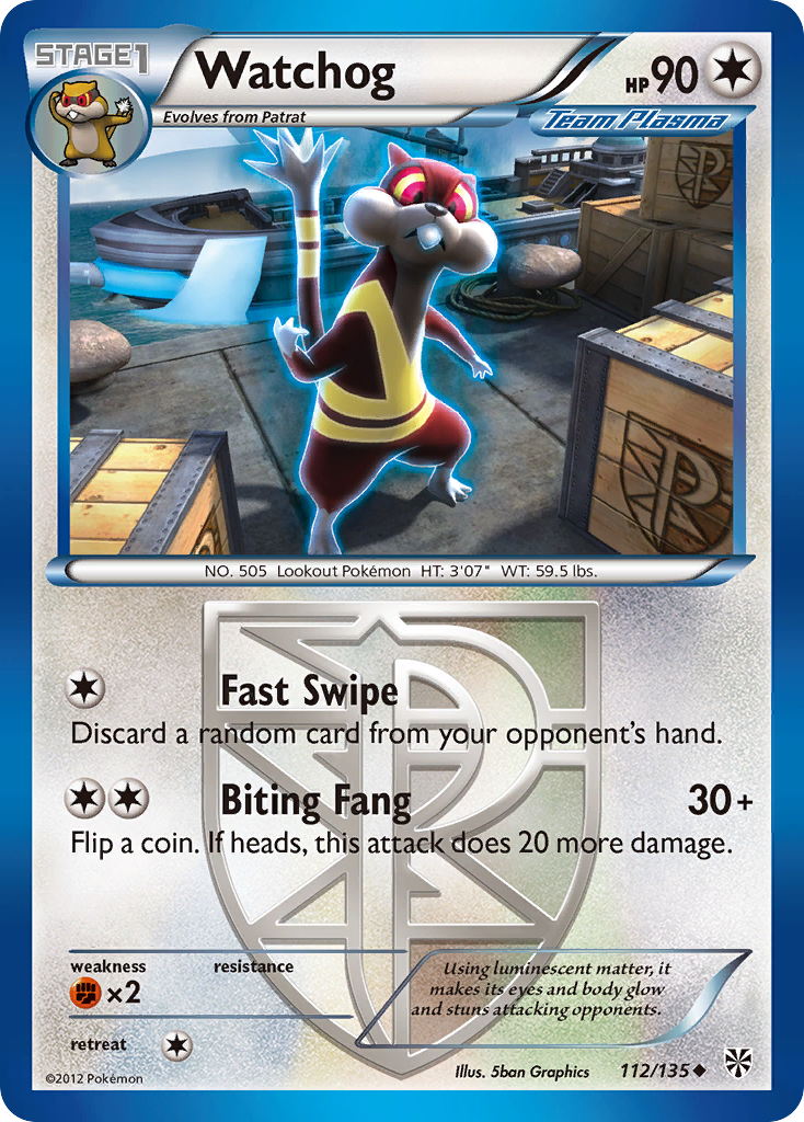 Watchog (Team Plasma) (112) — Plasma Storm #112/135