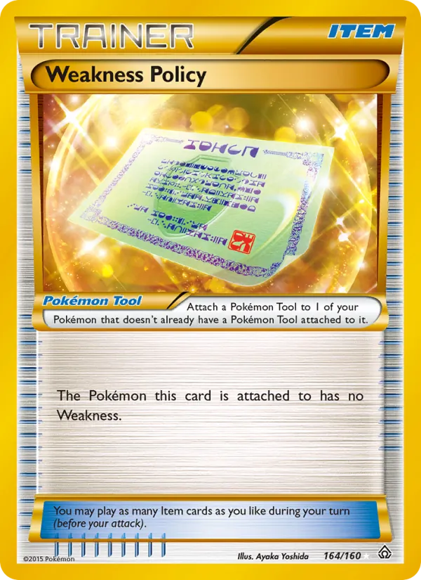 Weakness Policy (164 Secret Rare) — XY - Primal Clash #164/160