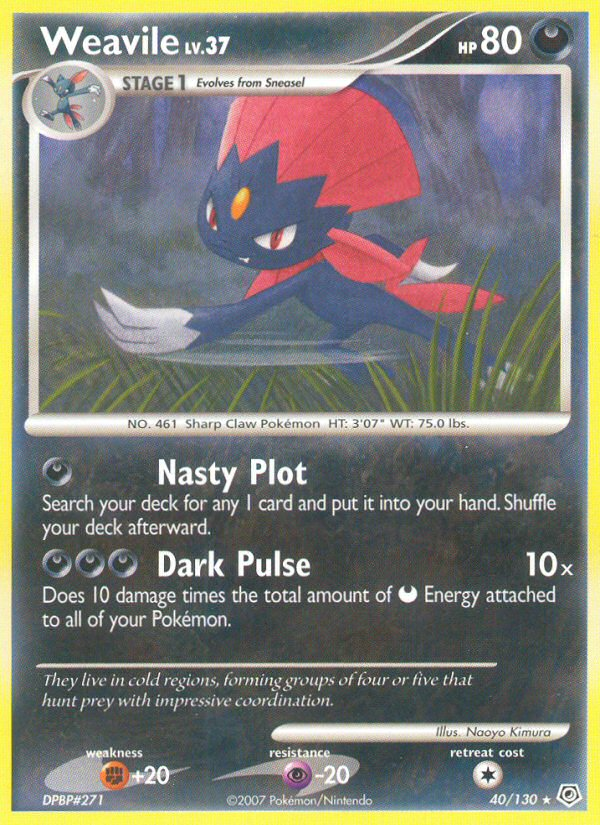 Weavile — Diamond and Pearl #40/130