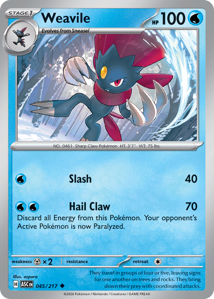 Weavile — ME: Ascended Heroes #045/217