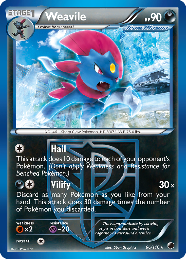 Weavile (Team Plasma) — Plasma Freeze #66/116