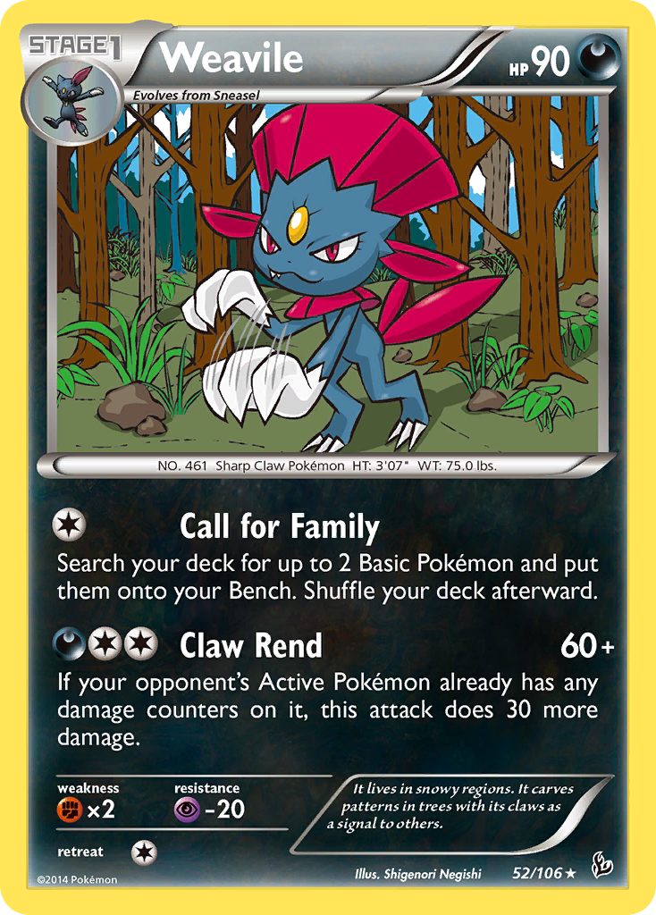 Weavile — XY - Flashfire #52/106