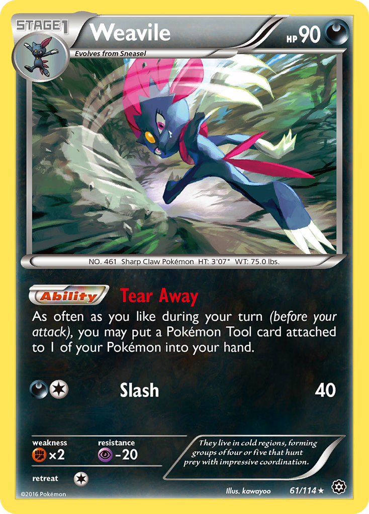 Weavile — XY - Steam Siege #61/114