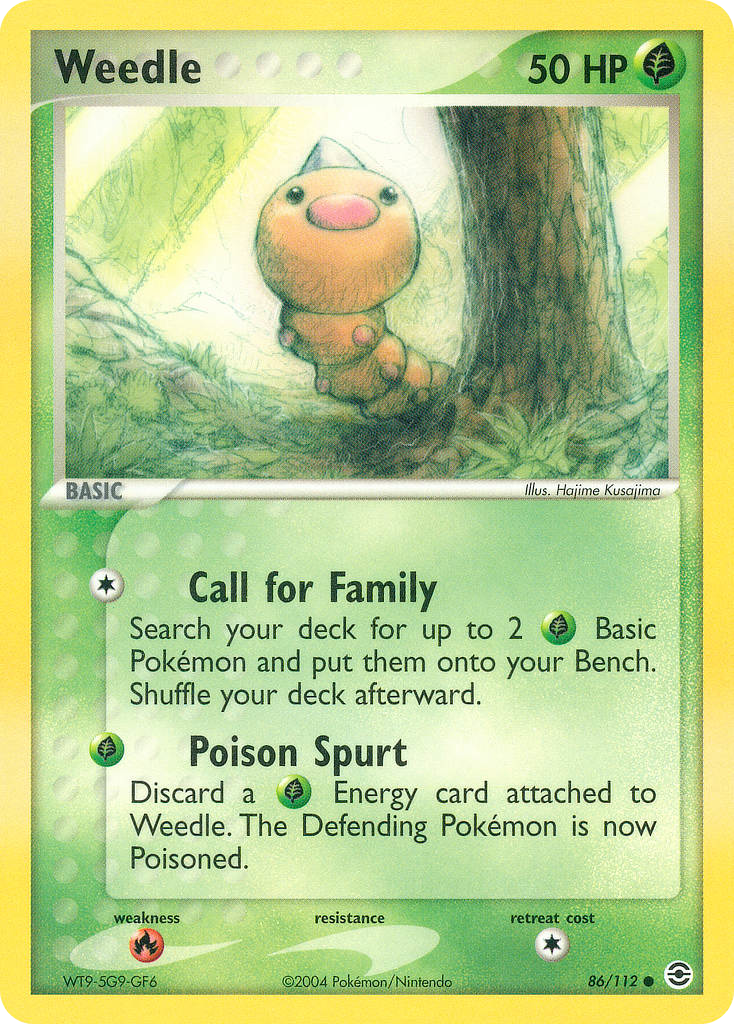 Weedle — FireRed & LeafGreen #86/112