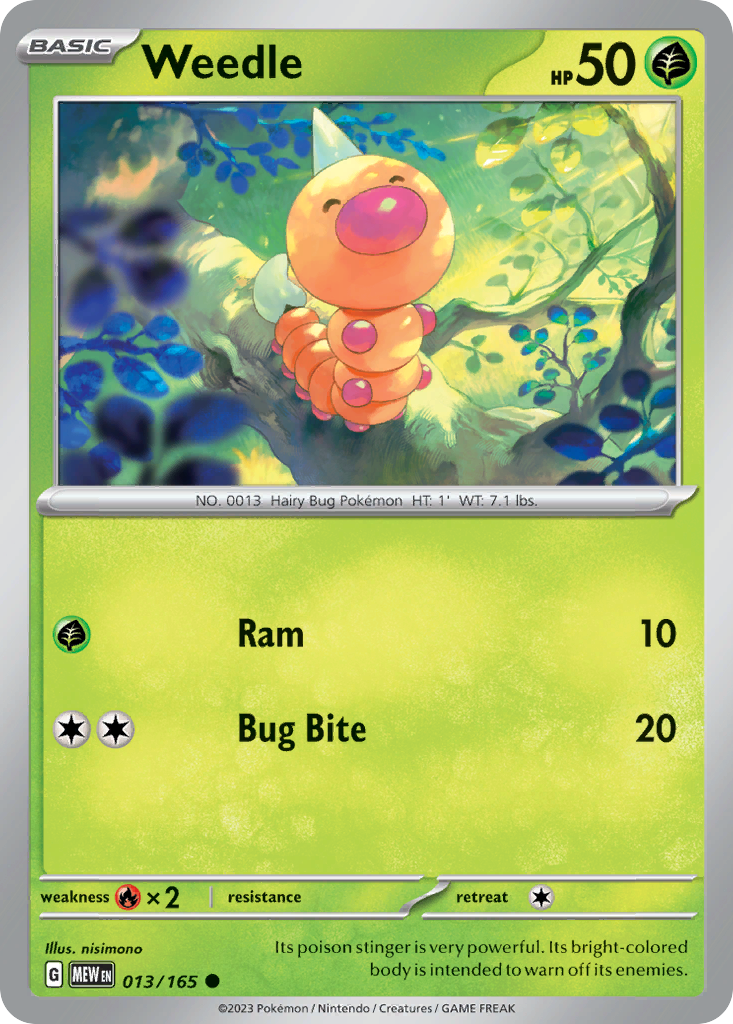 Weedle — SV: Scarlet & Violet 151 #013/165