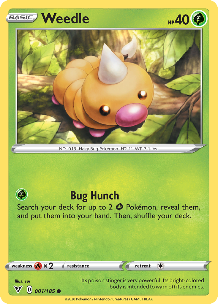 Weedle — SWSH04: Vivid Voltage #001/185