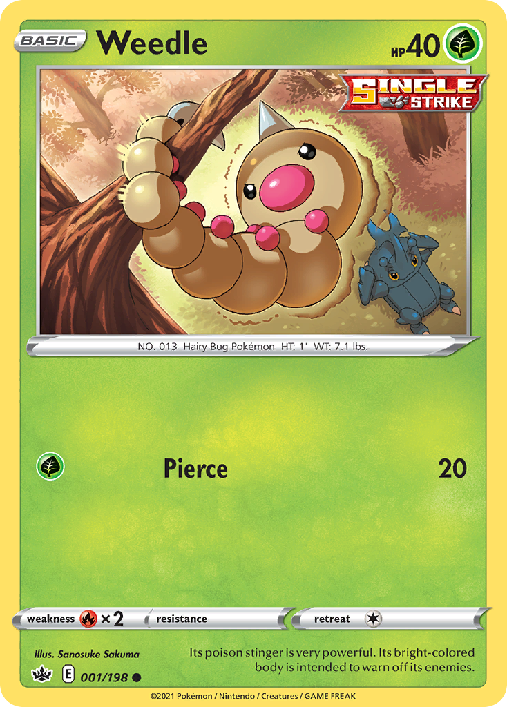 Weedle — SWSH06: Chilling Reign #001/198
