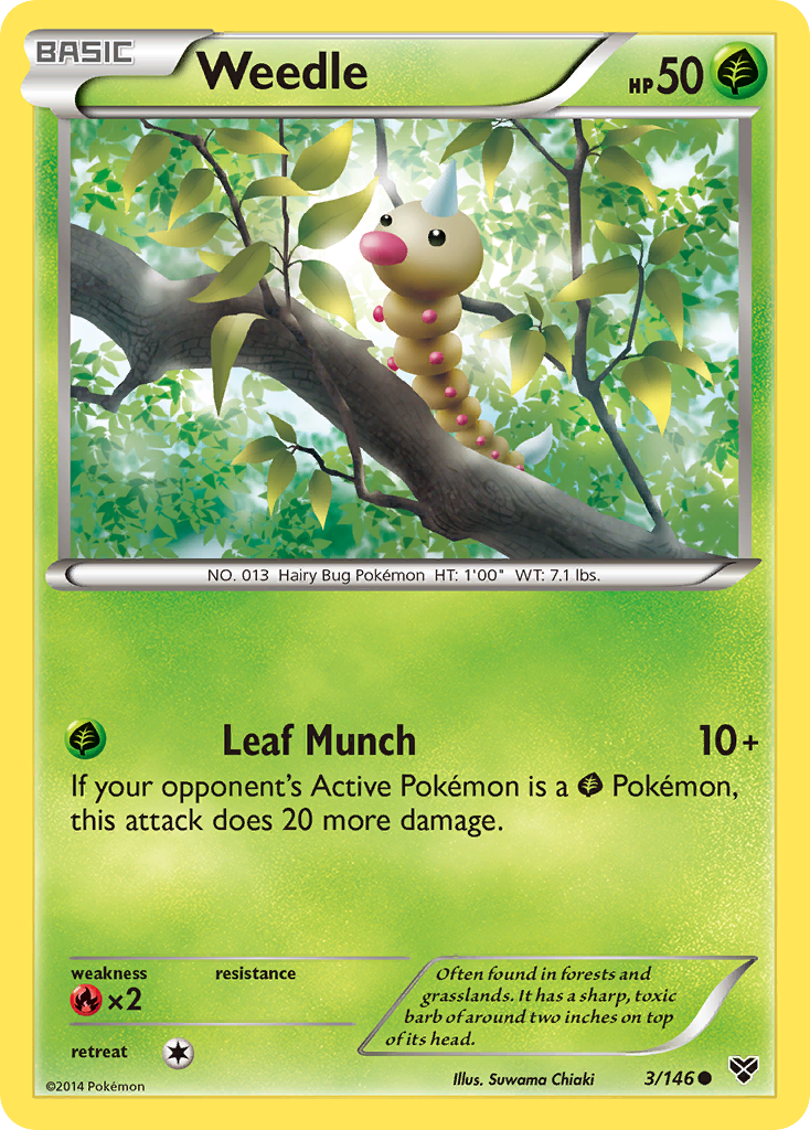 Weedle — XY Base Set #3/146