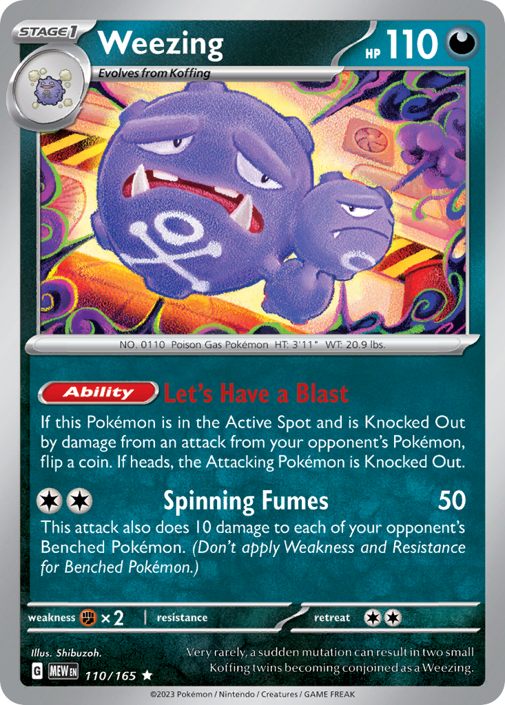Weezing — SV: Scarlet & Violet 151 #110/165