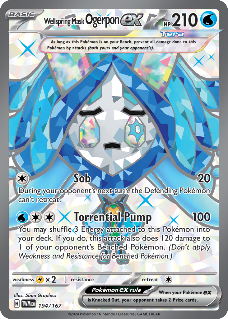 Wellspring Mask Ogerpon ex — SV06: Twilight Masquerade #194/167